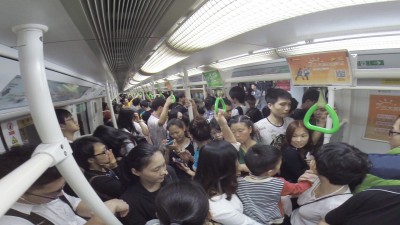 Rush hour in subway